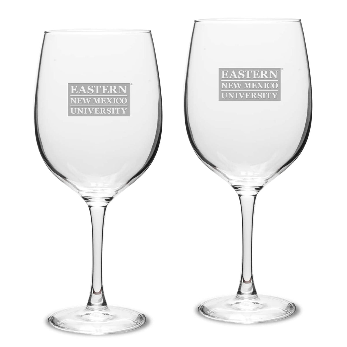 Jardine - Eastern New Mexico Greyhounds 19oz. 2-Piece Traditional Red Wine Table Glass Set - Multicolor