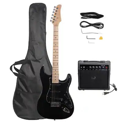 Winado - Full Size Electric Guitar for Music Lover Beginner with 20W Amp and Accessories Pack Guitar Bag