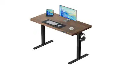 ErgoAV - Adjustable Electric Standing Desk with USB Ports - 48" x 24", Model ERDS2-01WN
