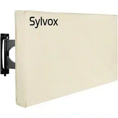 Sylvox - 50-55 Inch Outdoor TV Cover, Weatherproof Protector with Remote Pocket, Gray