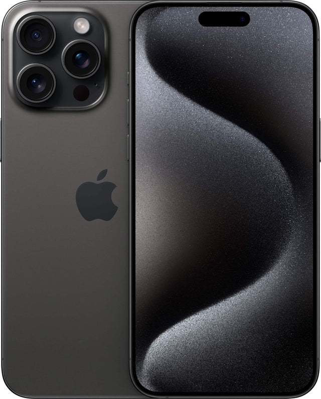 Front. Apple - iPhone 15 Pro Max A2849 (Fully Unlocked) 256GB - Black Titanium.