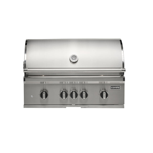 Front. Coyote Outdoor Living - 36" Coyote Outdoor Living SL-Series Built-In Liquid Propane Gas (LP) Grill - Stainless Steel.