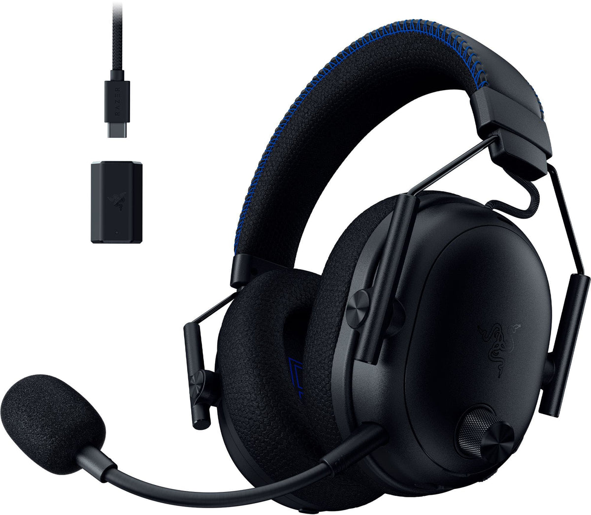 Razer - BlackShark V3 Pro ANC Wireless Over-the-Ear Gaming Headset for PlayStation, PC, Mac, Nintendo Switch, Smartphone - Black