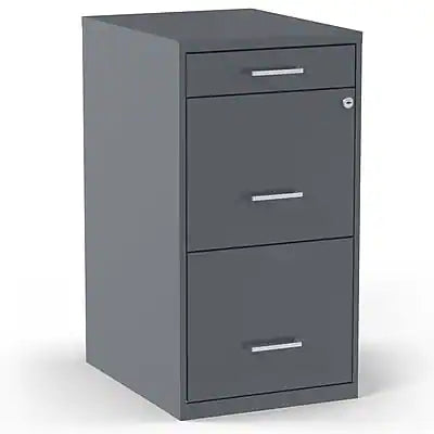 Staples - 3-Drawer Vertical File Cabinet, Letter Size, Lockable, 26.8"H x 14.3"W x 18.9"D