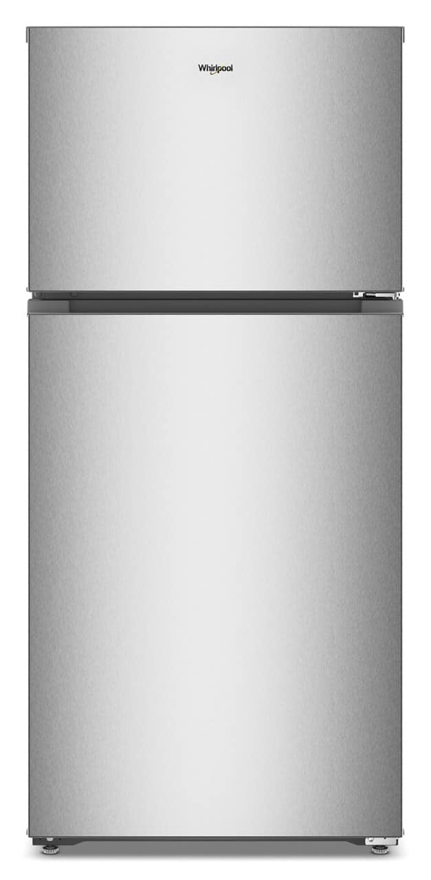 Whirlpool - 28 in. Wide 14.3 cu. ft. Top-Freezer Refrigerator with Total Coverage Cooling - Fingerprint-Resistant Stainless Finish