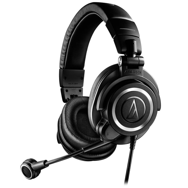 Front. Audio-Technica - Audio-Technica ATH-M50xSTS-USB StreamSet Professional Monitor Over-Ear USB Streaming Headphones - Black.