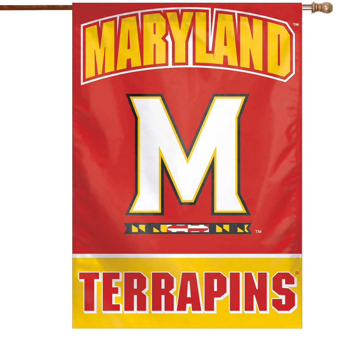 WinCraft - Maryland Terrapins 28" x 40" Full Name Single-Sided Vertical Banner - Multicolor