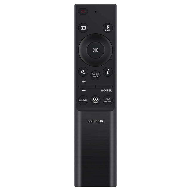 PAIR, SOUND MODE, i, +, -, WOOFER, CH LEVEL, TONE CONTROL, SOUNDBAR