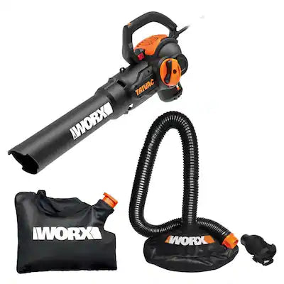 WORX - 12 Amp TRIVAC 70 MPH 600 CFM Corded Blower, Mulcher, and Vaccum