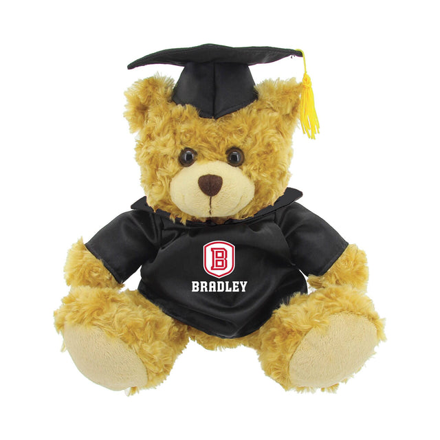 Front. Jardine - Bradley Braves 12'' Graduation Plush Bear - Oatmeal.