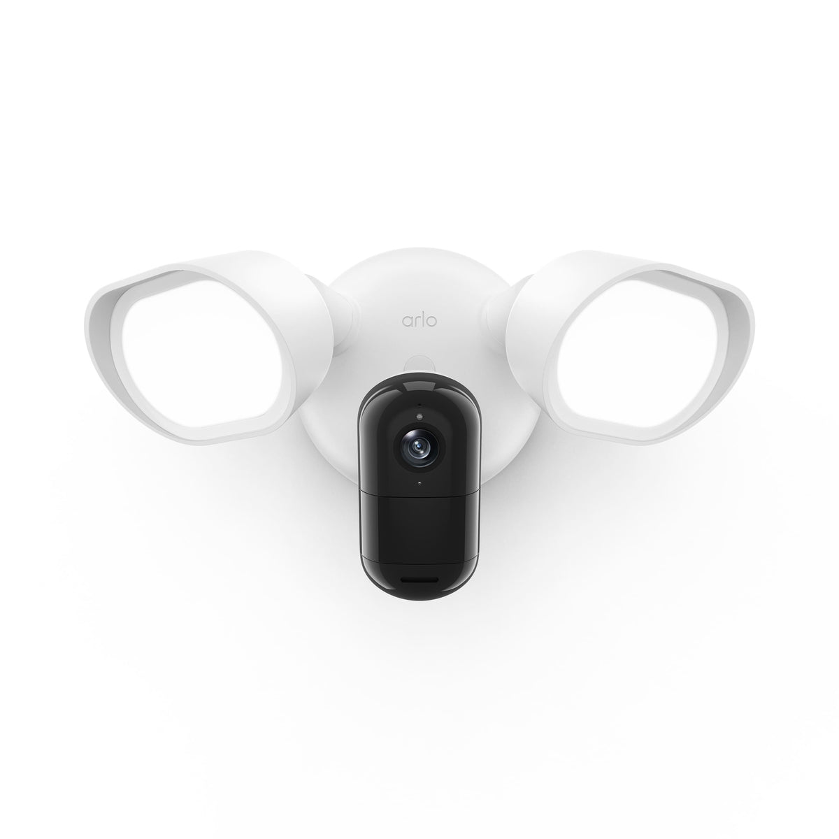 Arlo - Wired Floodlight Security Camera - 2K Video with HDR, 2000 Lumens, Integrated Siren, Color Night Vision - White
