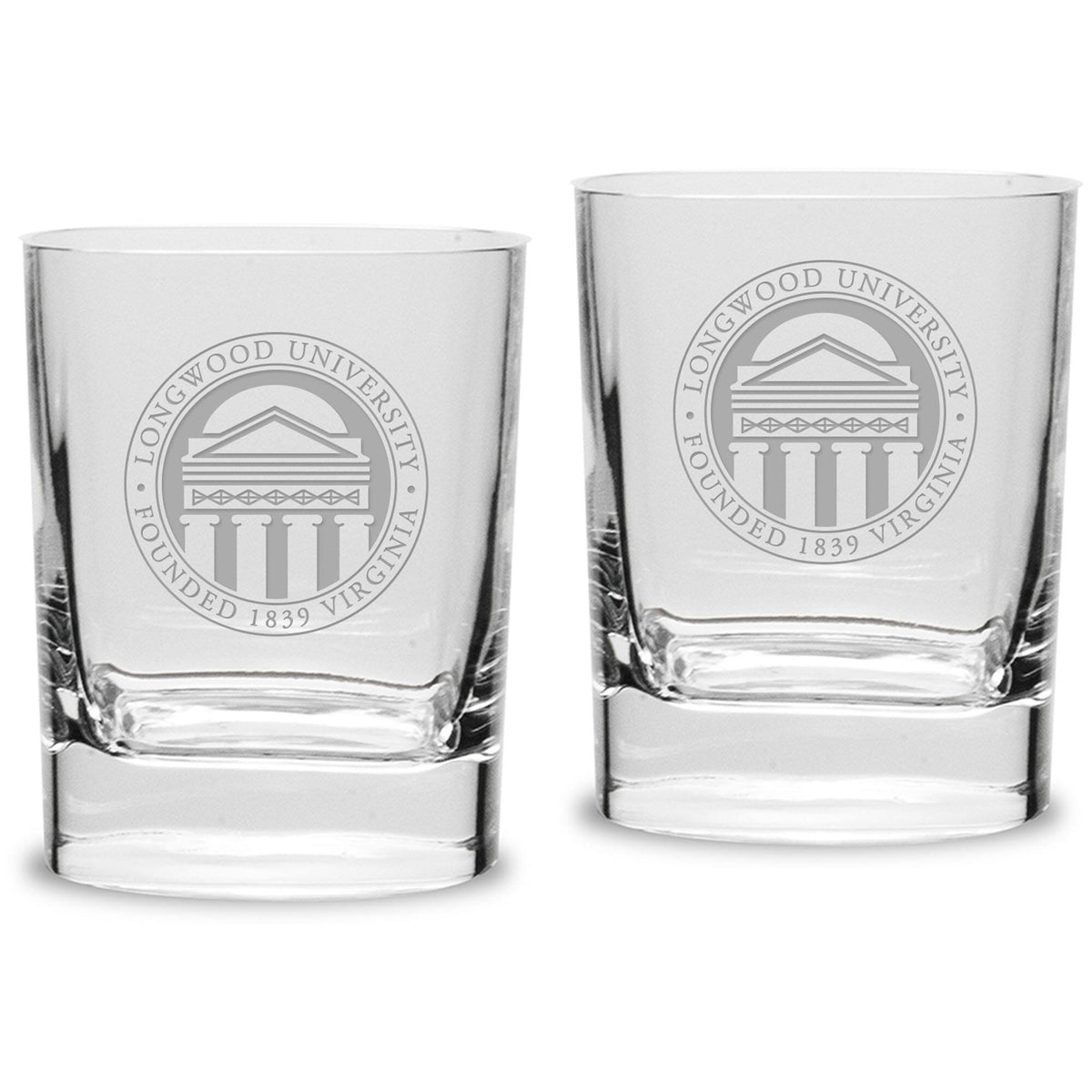 Jardine - Longwood Lancers 11.75oz. Square Double Old Fashioned Glass Set - Multicolor