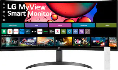 LG - 34" WQHD 100Hz 5ms Smart Monitor with HDR10 (HDMI, USB-A)