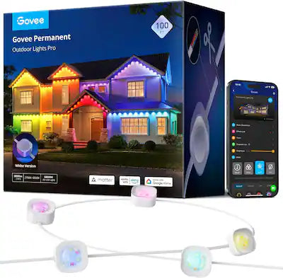 Govee - 100ft White Permanent Outdoor String Lights Pro