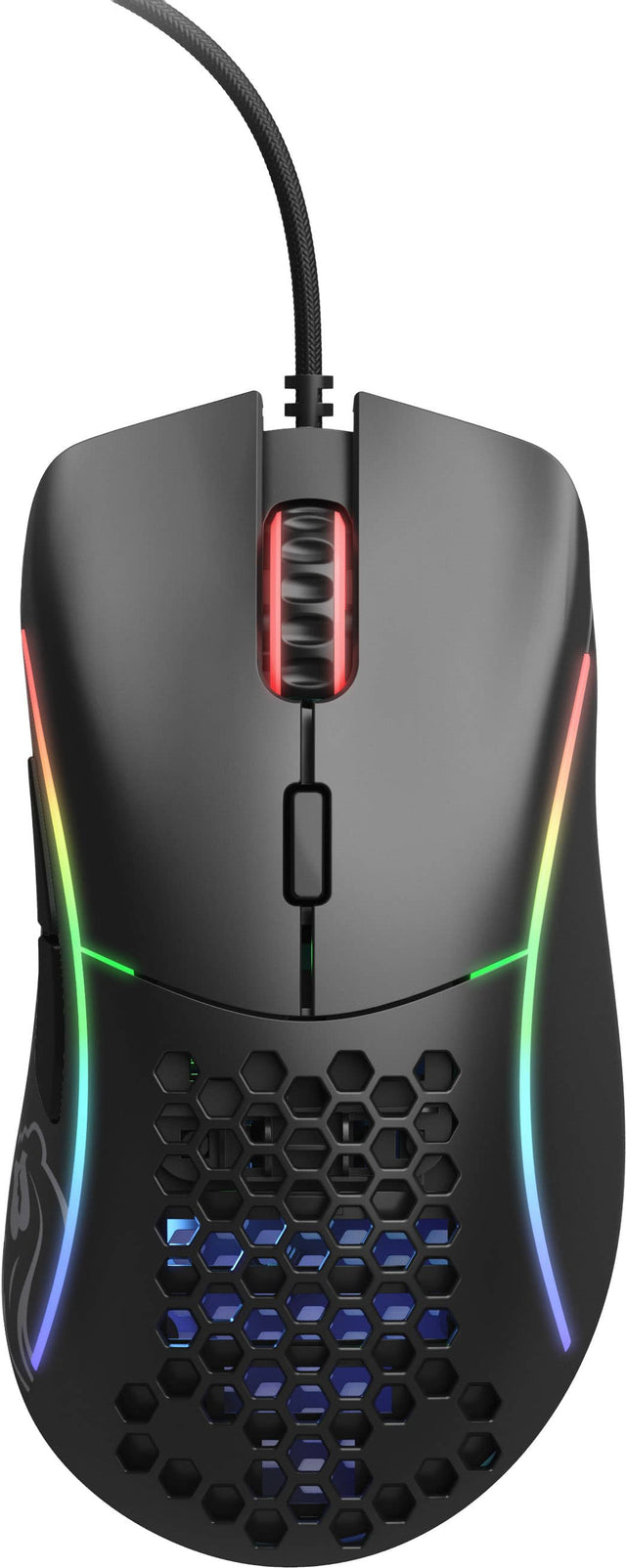 Front. Glorious - Model D Lightweight Wired Optical Gaming Mouse with Customizable RGB - Black.