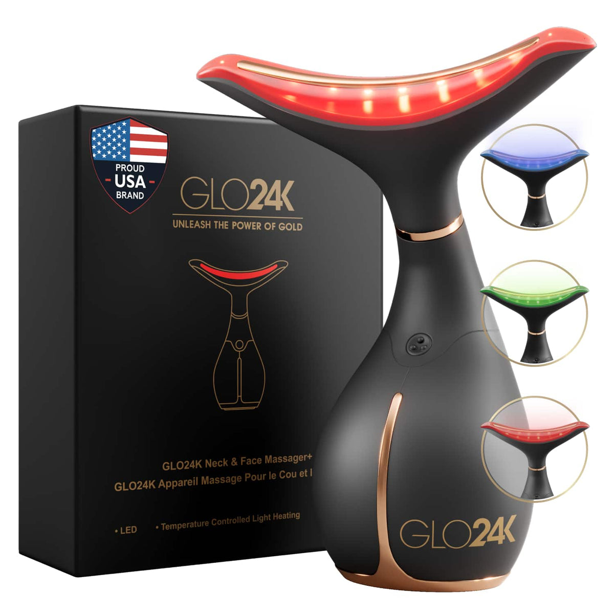 GLO24K - Skin Rejuvenation Beauty Device for Face and Neck