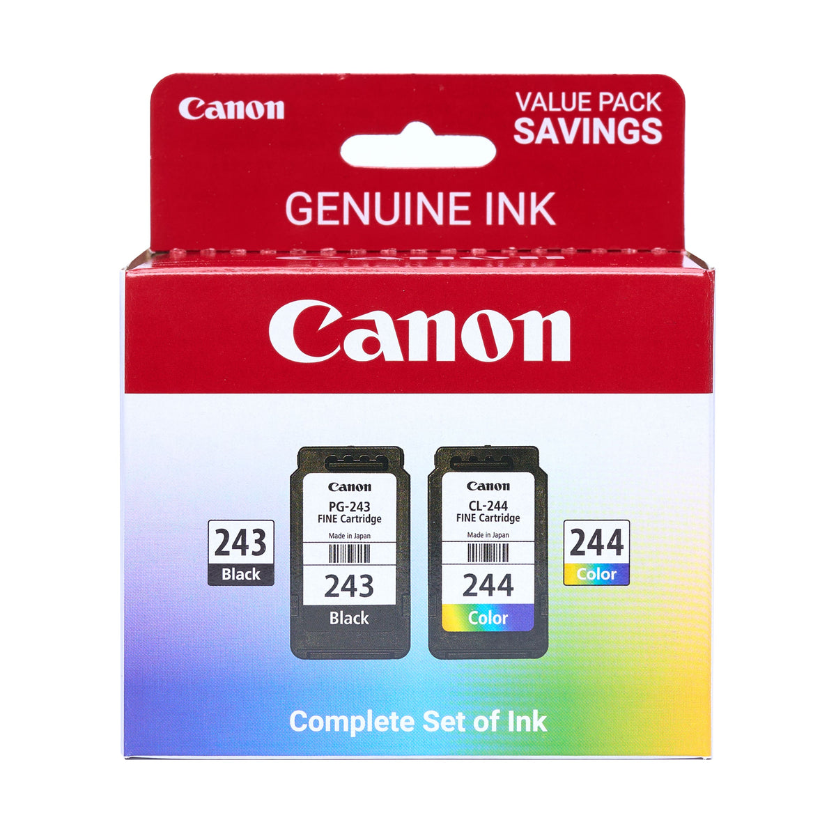 Canon - 243 / CL-244 Value Pack Standard Capacity Ink Cartridges - Black/Cyan/Magenta/Yellow