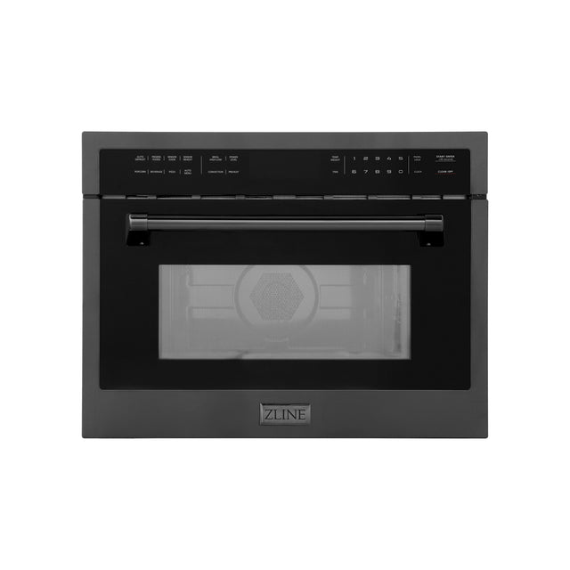 Front. ZLINE - 24" Built-in Convection Microwave Oven - Black.