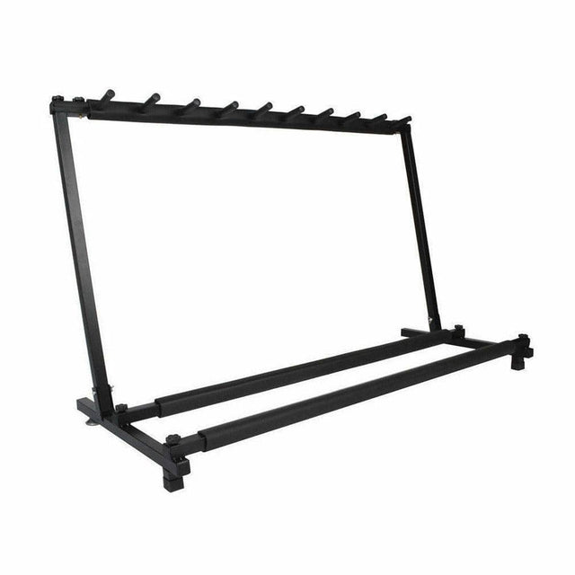 Front. Winado - Guitar Stand 9 Multiple Guitars Stand Display Stand Guitar & Ukulele & Bass & Banjo Holder for Band, Studio, Home.