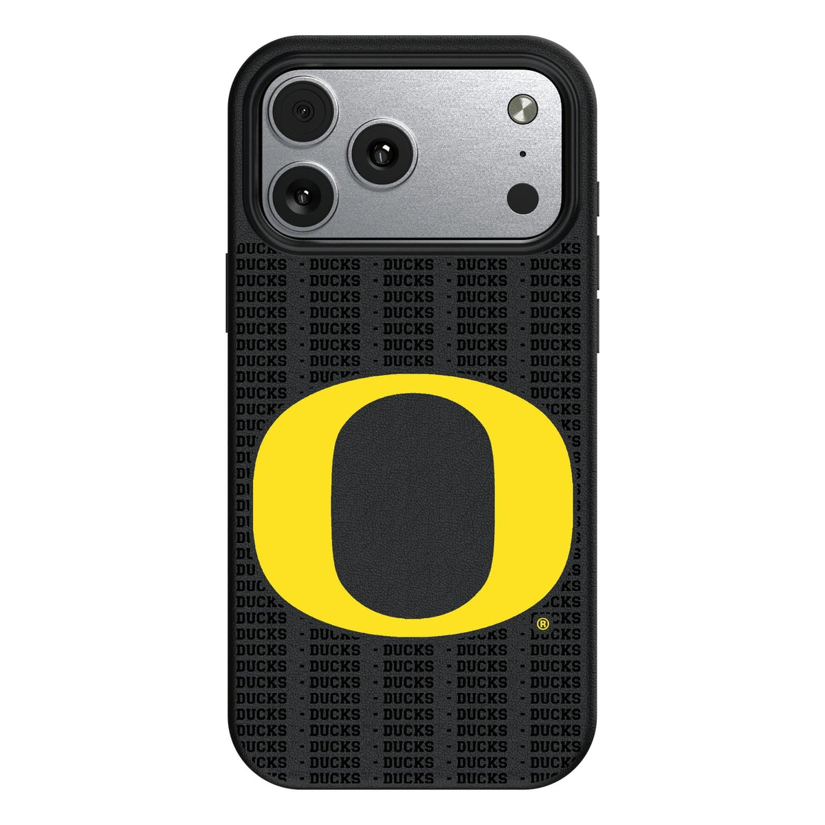 Keyscaper - NCAA - Oregon Ducks Primary Logo iPhone Magnetic Bump Case - 16 Plus - Black