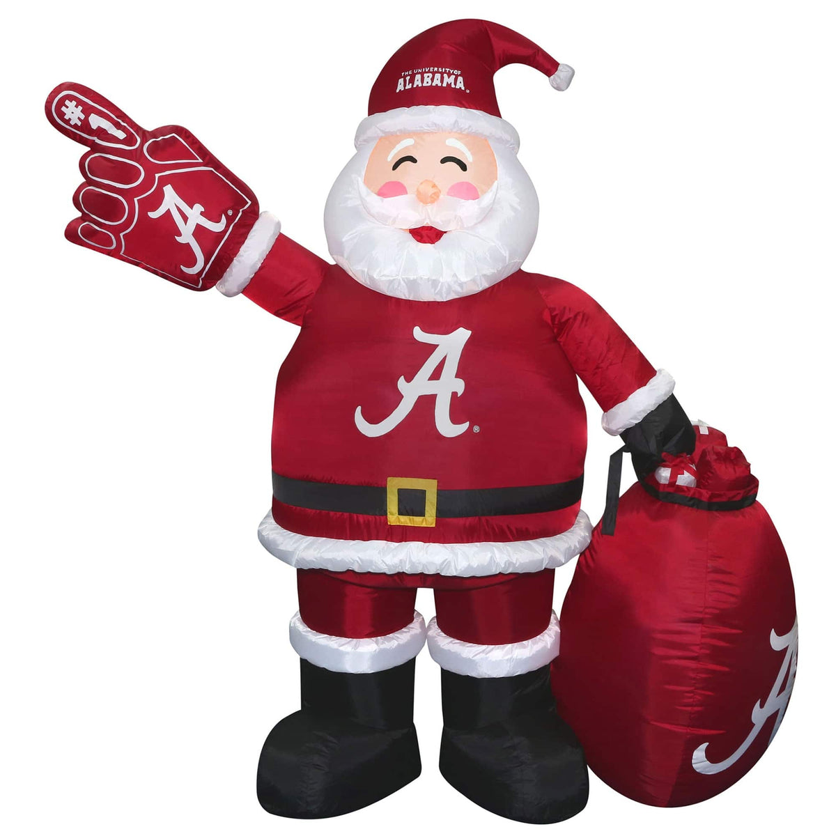 Logo Brands - Alabama Crimson Tide 7' Inflatable Santa - Multicolor