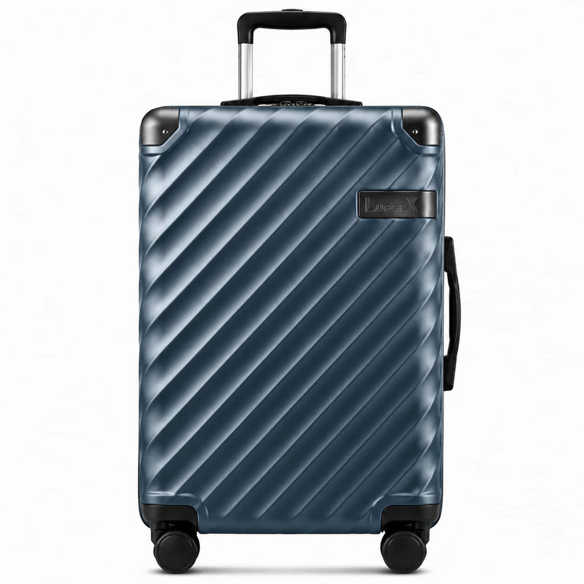 LUGGEX - 20" Carry On Luggage Expandable Airline Approved PC Hardside Suitcase with TSA Lock KVC - EX - Navy