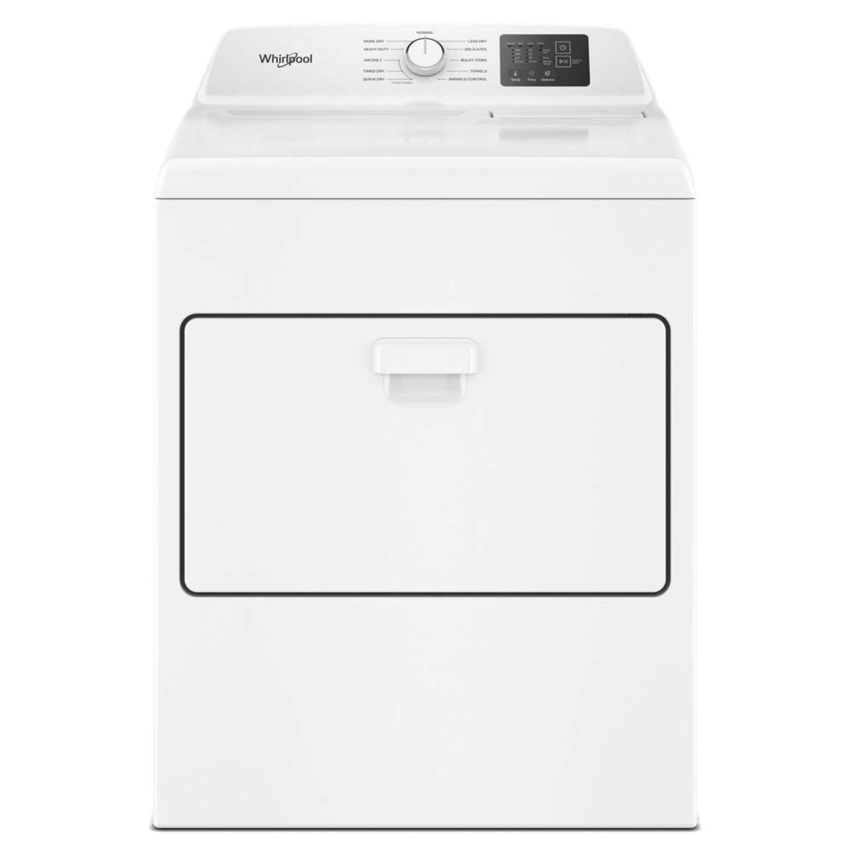 Whirlpool - 7.0 Cu. Ft. Electric Dryer with Adaptive Dry and Wrinkle Shield option and Top Venting - White