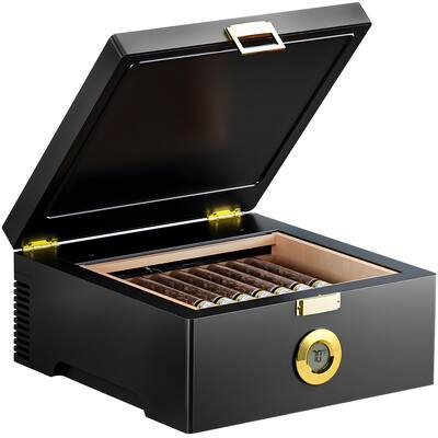 KingChii - 3L Travel Cigar Humidor, USB Power Bank Compatible, Temp Control