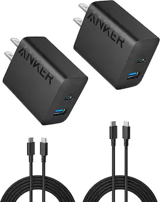 Anker - iPhone 17/16 Charger, 2-Pack 20W Fast USB C Charger Block