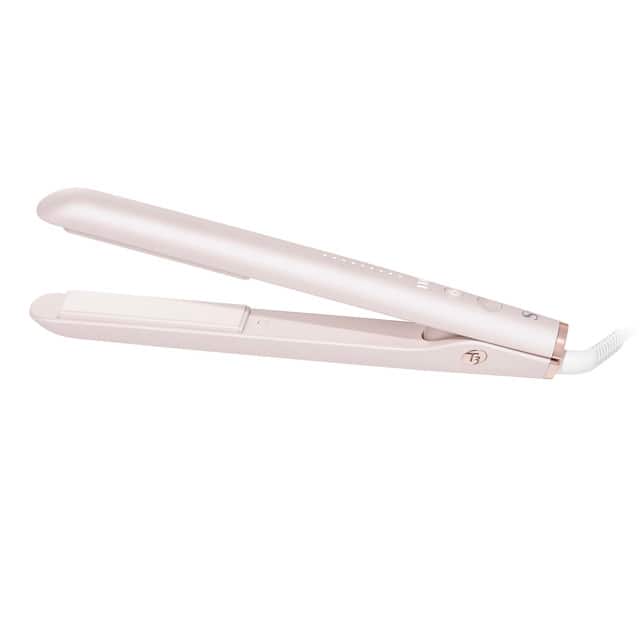 Front. T3 - SinglePass StyleMax Flat Iron, Satin Blush - Satin Blush.