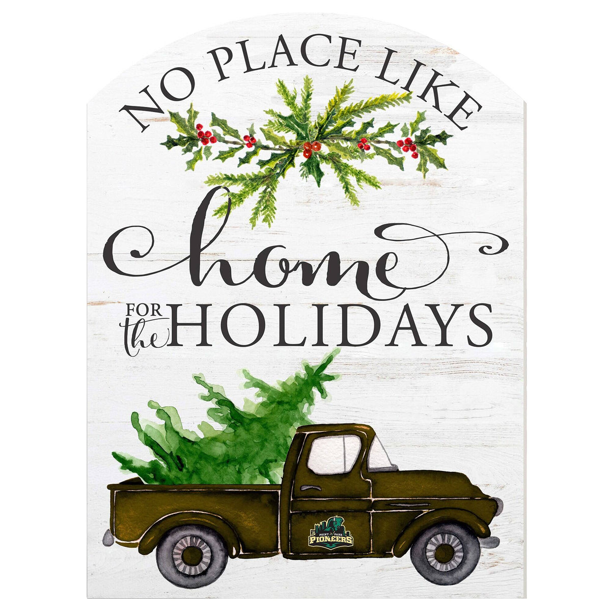 Jardine - Point Park Pioneers 16'' x 22'' Holiday Marquee Sign - White