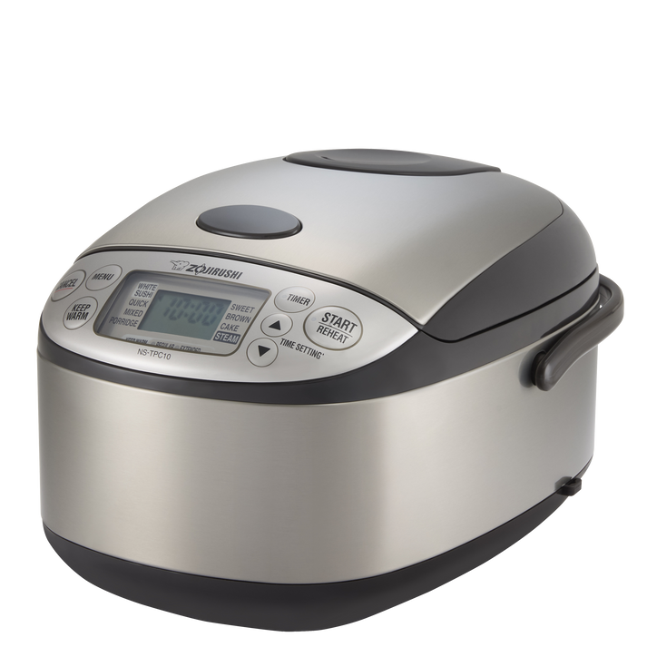 Zojirushi - MiCom PFAS Free Rice Cooker and Warmer, 5.5 cups - Stainless Brown