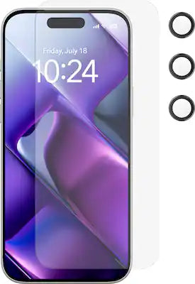 Insignia™ - Glass Screen Protector with Lens Protection for Apple iPhone 17 Pro Max (3-Pack)