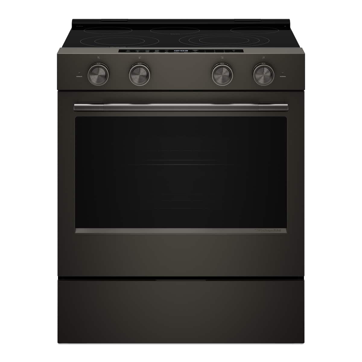 KitchenAid - 30 inch Wide 5 elements 5.3 cu. ft. Smart Slide-In Electric Range with Two Even-Heat Hyper Elements - Black Ore