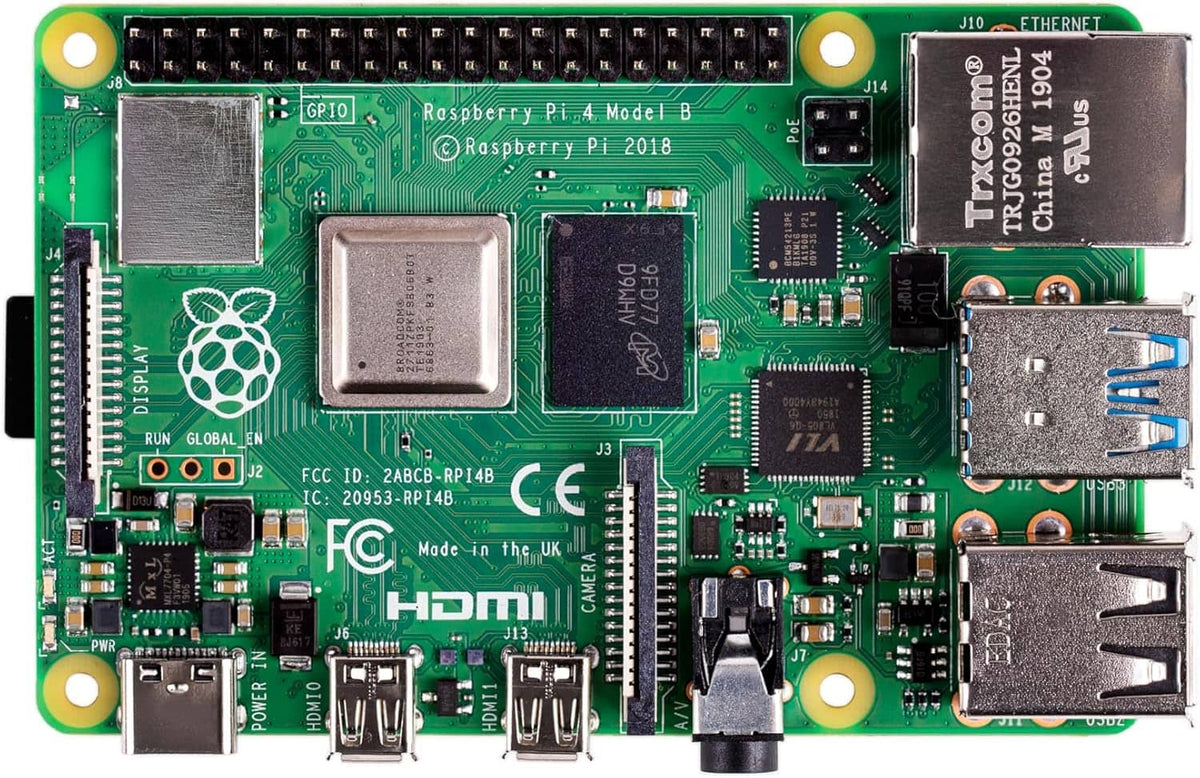 Raspberry Pi - 4 C1325-8GB Model B 2019 Quad Core 64 Bit WiFi Bluetooth (8GB)