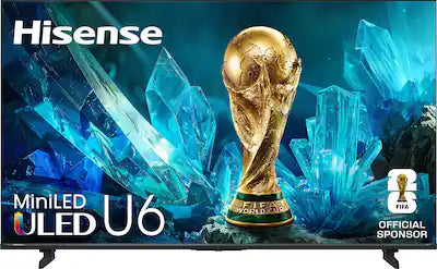 Hisense - 65" Class U6 MiniLED QLED UHD 4K HDR Glare-Free Smart Fire TV with Alexa+ (2026)