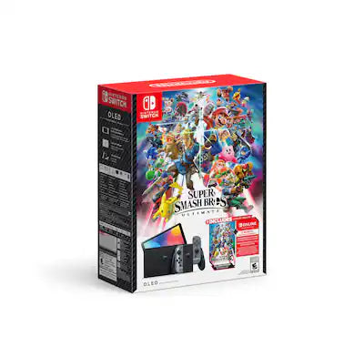 Nintendo - Super Smash Bros. Ultimate Bundle (Full Game Download + 3 Mo. Nintendo Switch Online Membership Included) - $67.98 Value