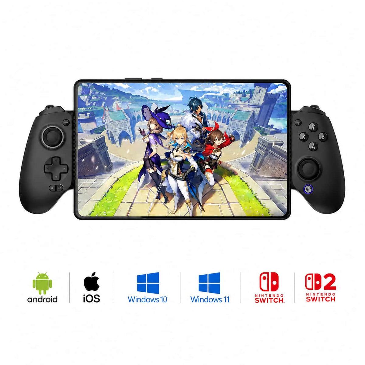 GameSir - G8 Plus Bluetooth Mobile Game Controller Nintendo Switch/Switch 2, iOS, Android, Tablets, Hall Effect Joysticks/Triggers - Black