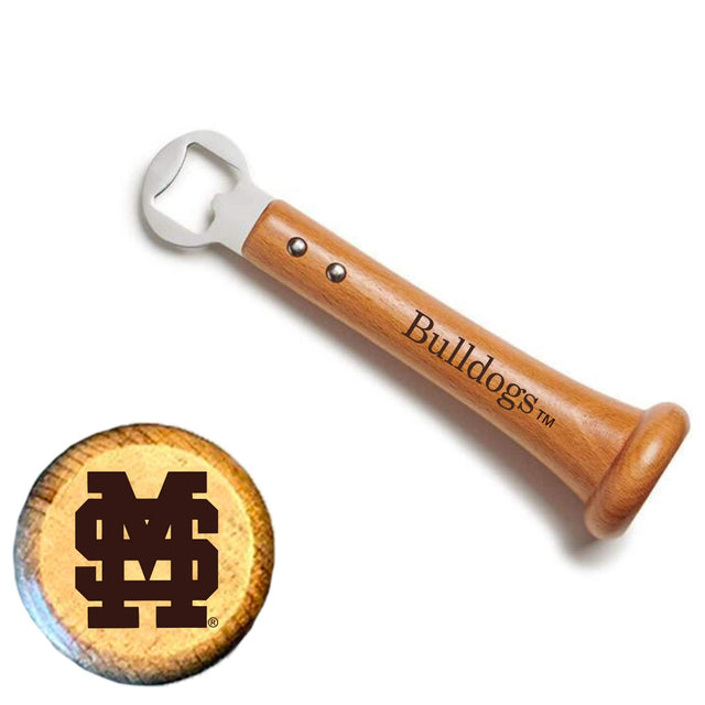 Front. Baseball BBQ - Mississippi State Bulldogs Pickoff Bottle Opener - Multicolor.