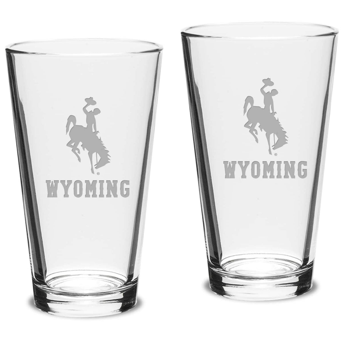 Jardine - Wyoming Cowboys 16oz. 2-Piece Classic Pub Glass Set - Multicolor