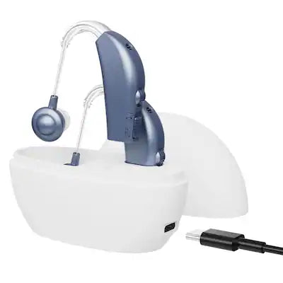 MEDca - Digital Hearing Aids for Seniors - (Pair of 2) Personal Hearing Enhancement Behind-The-Ear BTE Aid PSAP Sound Amplifier