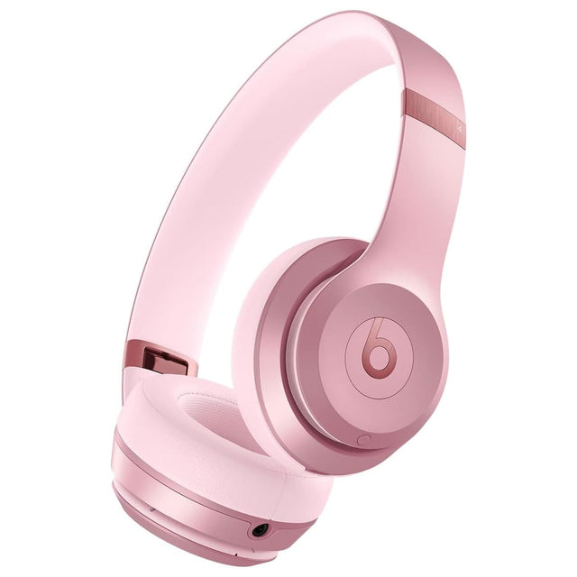 Front. Beats - Beats Solo 4 Bluetooth Wireless On-Ear Headphones - Metallic Pink - MDWJ4LL/A - Metallic Pink.