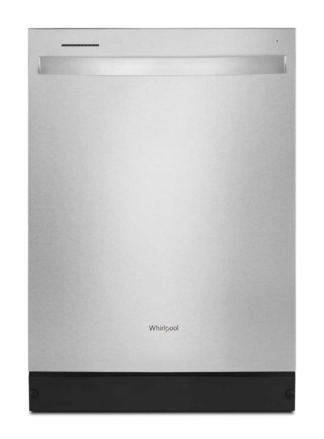 Front. Whirlpool - 24 inch Top Control Built-In Stainless Steel Tub Dishwasher with Boost Cycle and 55 dBA - Stainless Steel.