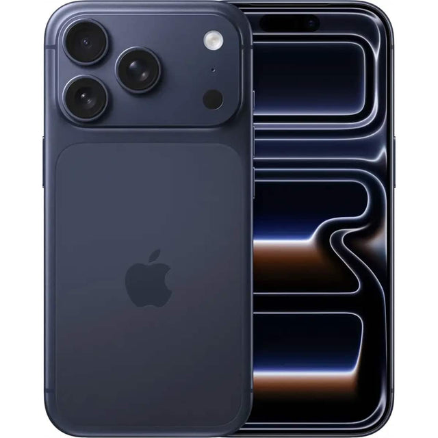 Front. Apple - iPhone 17 Pro 1TB 6.3" 5G Fully Unlocked, Deep Blue - Blue.