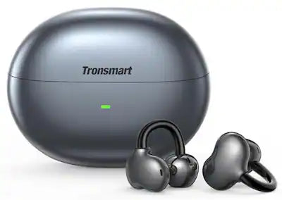 Tronsmart - OpenFly Clip Open-Ear Wireless Clip-On Earbuds w/ Bluetooth 6.0, AI ENC Microphones, 24H Battery, IPX5 & Tap Control