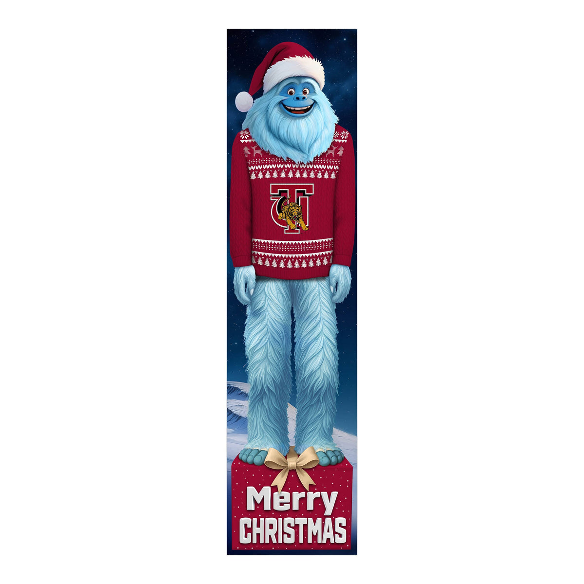 Fan Creations - Tuskegee Golden Tigers 48" Yeti Christmas Leaner - Multicolor