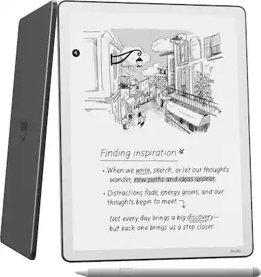 Amazon - Kindle Scribe 64GB (newest model) 11” paper-like display with front light, Write in notebooks, docs, and books