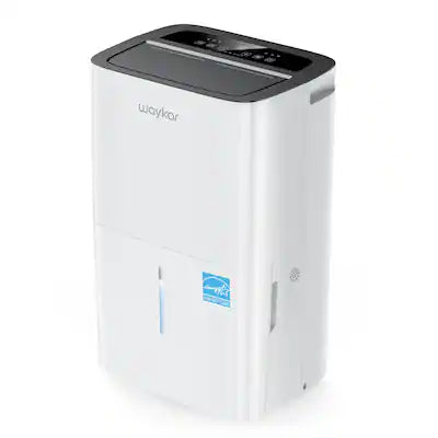 Waykar - 120-Pint Energy Star Dehumidifier with Auto-Swing, Home & Basement, Continuous Drainage, Smart Humidity Control
