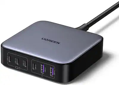 UGREEN - Nexode 6-Port 200W GaN Charging Station, USB-C Fast Charging Desktop Charger  for Laptops, Tablets, Cell Phones