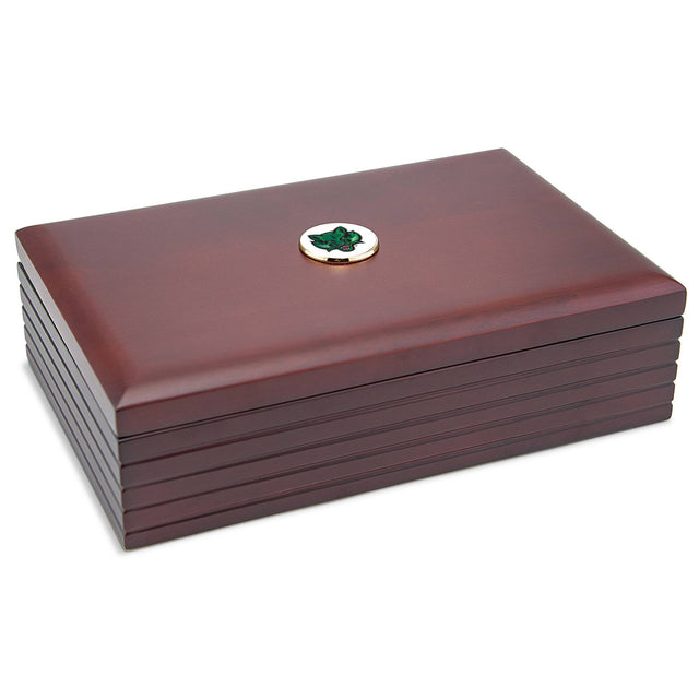 Front. Jardine - Brown Binghamton Bearcats Team Logo 9'' x 6'' Team Rosewood Desk Box - Brown.